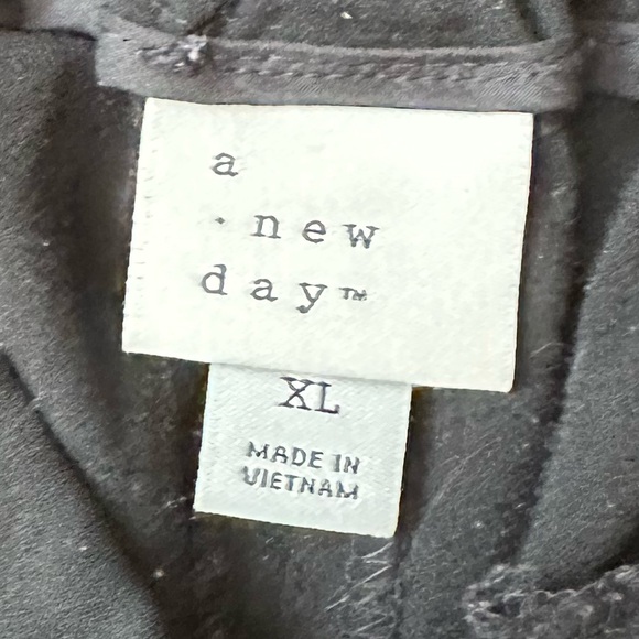 A New Day Black Flowy Wide Leg Bow tie Pants Work Size XL - Picture 4 of 5